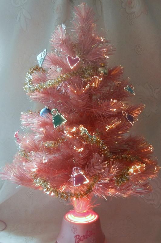 Vintage Mattel Barbie Twinkle Lights Holiday Tree Electric Christmas Ornaments